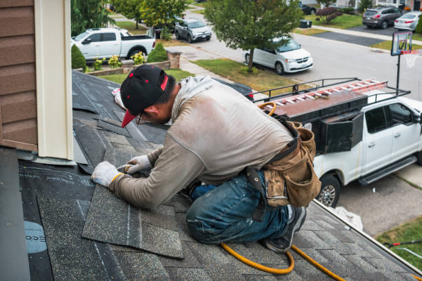 Professional Roofing technician working in Merrimac, WI